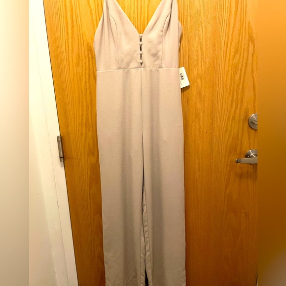 Cream Blue Blush Jumpsuit - Picture 1 of 4